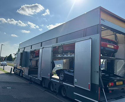 Apex multiple car transport of Ferrari tour.<br><br>© 2024 Apex Specialist Car Transport & Storage